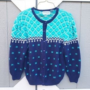 Vintage Northern Isles Cardigan Knitted By Hand